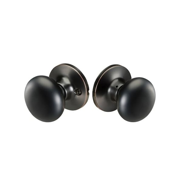 Yale Residential Edge YE Series Passage Lock with Sinclair Knob US10BP Oil Rubbed Bronze Permanent Finish YR10SN10BP - main